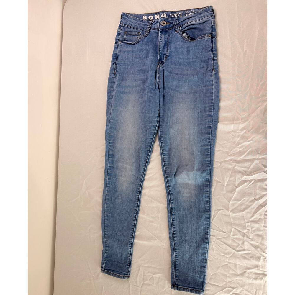 S.O.N.G. Curvy High Rise Skinny Ankle Grazer Jeans Women Size 5/27 Light Stretch